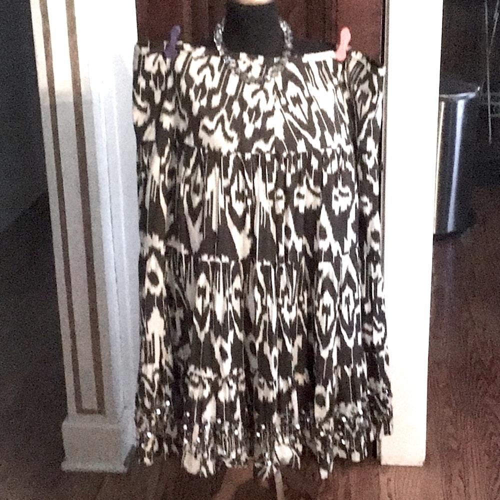 100% cotton sequin swing skirt